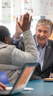 Governor High Fiving a Student
