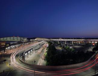 Night shot of T.F. Green Airport