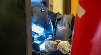 a welder at work